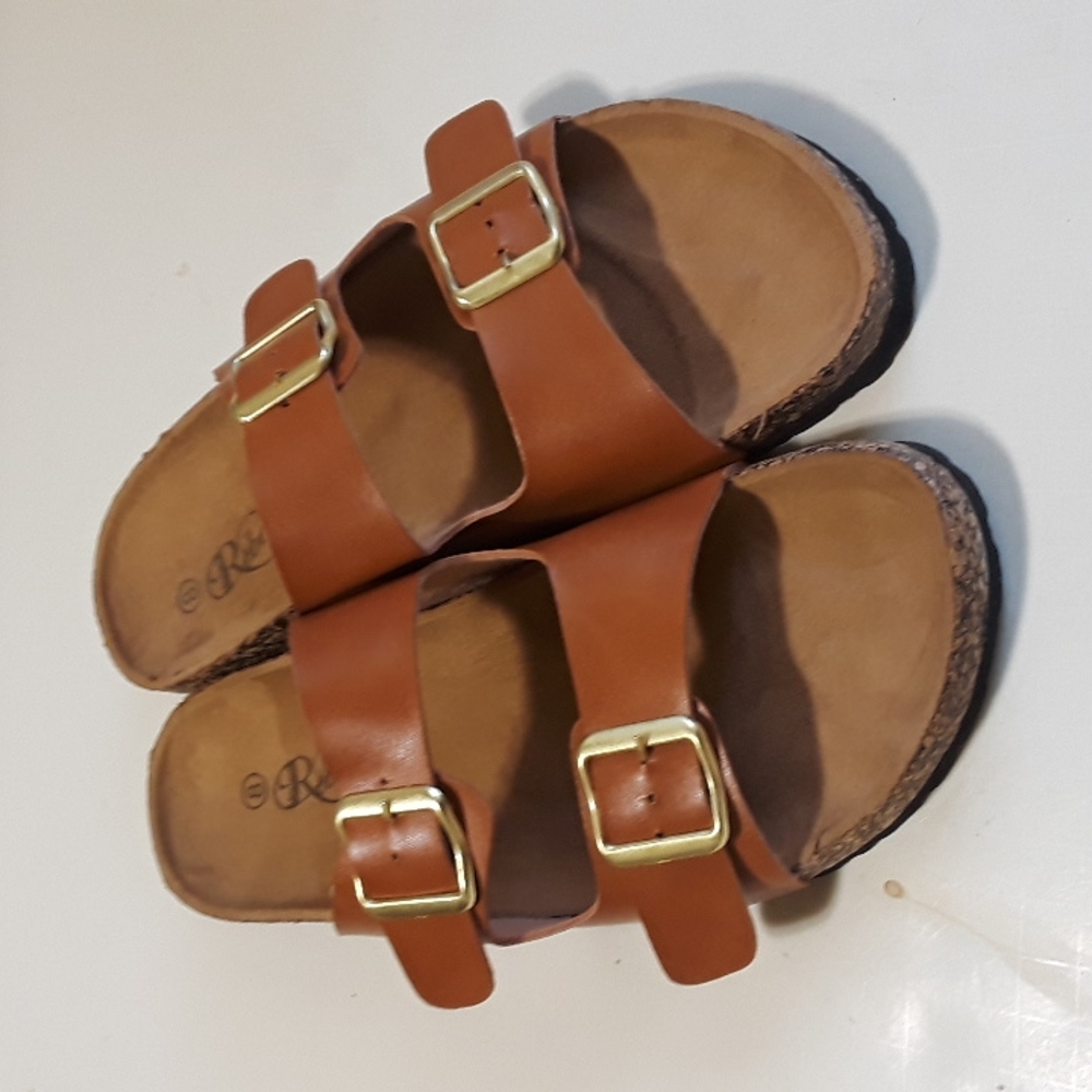 Men's Rebel Saddle brown Sandals Size 8